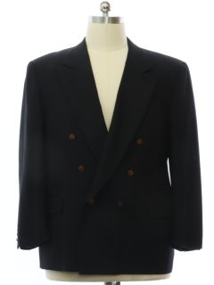1980's Mens Double Breasted Swing Style Blazer Sport Coat Jacket