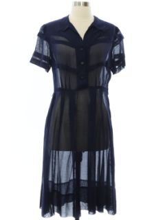 1940's Womens Nelly Don Sheer Dress
