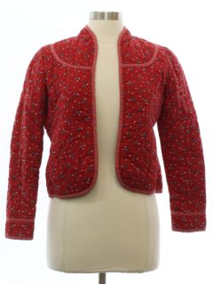 1980's Womens Quilt Style Jacket.