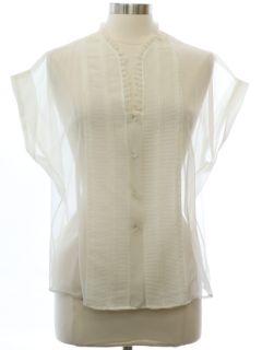 1950's Womens Sheer Nylon Shirt