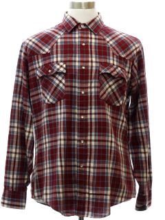 1980's Mens Cotton Flannel Western Shirt
