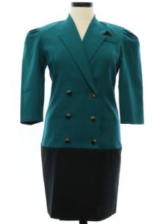 1980's Womens Totally 80s Secretary Dress