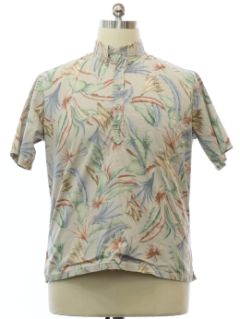 1990's Mens Reverse Print Pullover Cotton Hawaiian Shirt