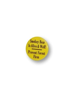 1970's Unisex Accessories - Smokey Bear Pinback Button