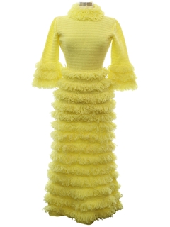 1960's Womens Hand Crochet Dress