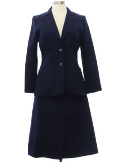 1970's Womens Dark Blue Suit