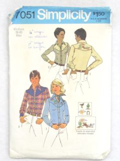 1970's Mens Sewing Pattern