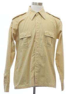 1970's Mens Bloomingdales Mod Safari Sport Shirt
