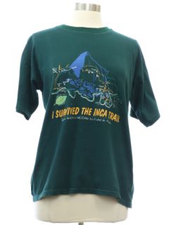 1990's Unisex Grunge Single Stitch Inca Trail Tourist T-Shirt