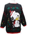 Retro 1980s Vintage Snoopy Ugly Christmas Sweater: 80s Authentic