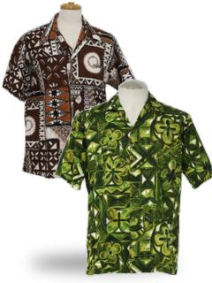 Tapa Print Hawaiian Shirts