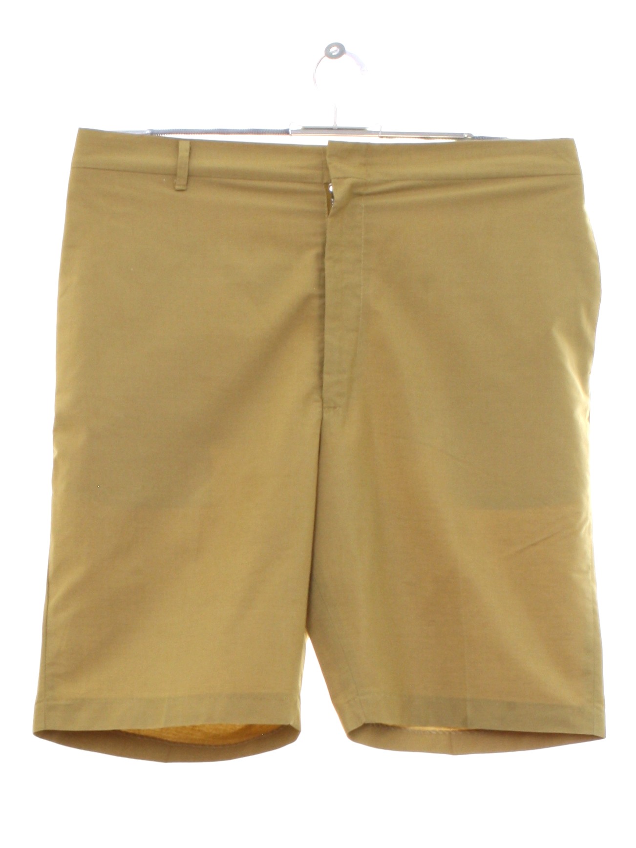 Vintage 1960's Shorts: 60s -Care Label- Mens mustard yellow polyester ...