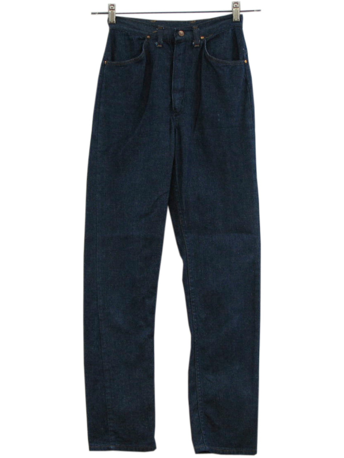 60's 60s Pants Mid60s Wrangler Womens dark blue cotton denim with