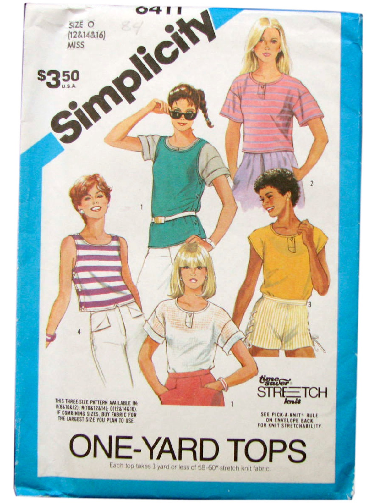 Retro 1980's Sewing Pattern (Simplicity 6411) : 80s -Simplicity 6411 ...