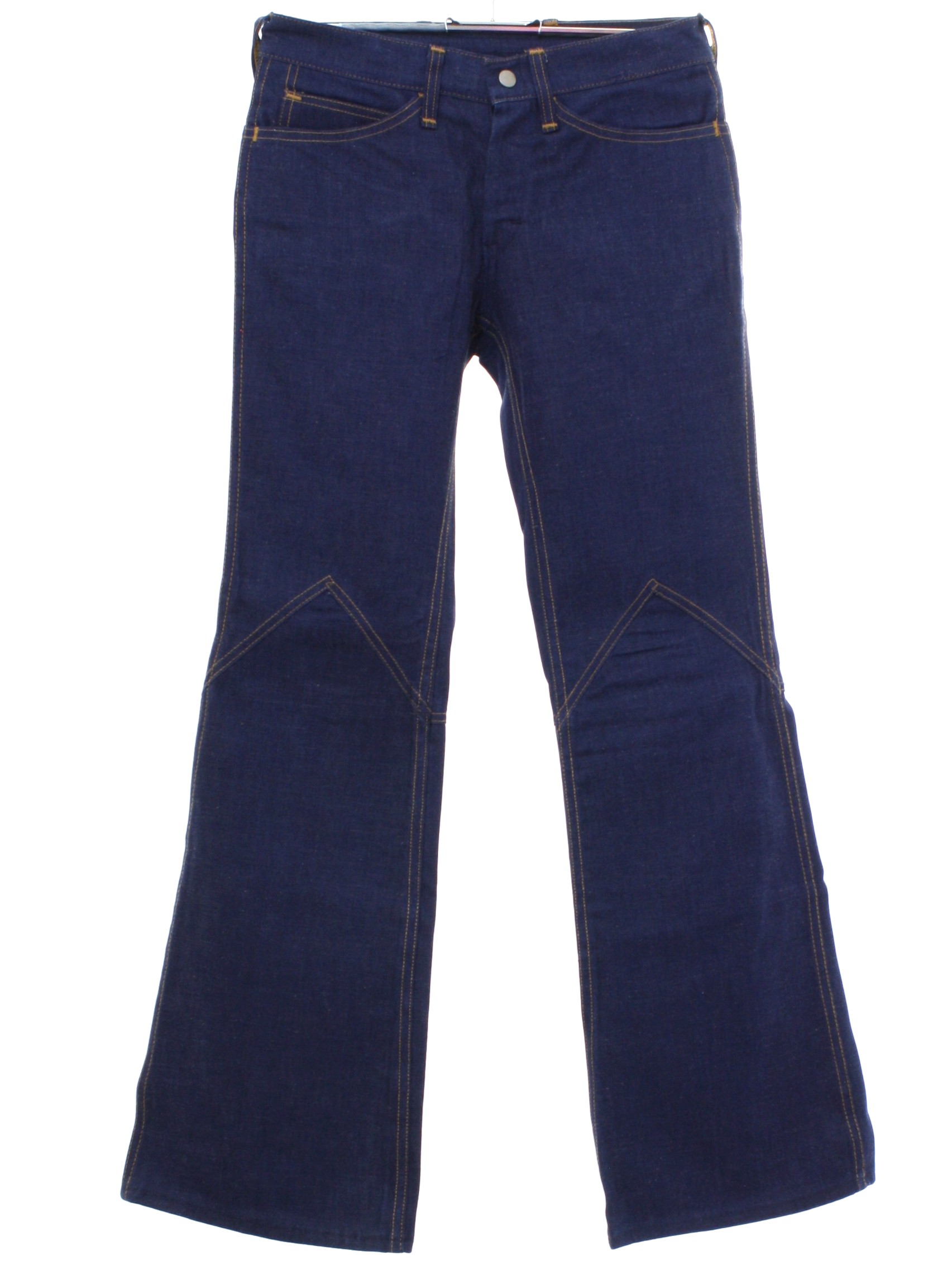 Seventies Male Bellbottom Pants: 70s -Male- Unisex medium blue cotton ...