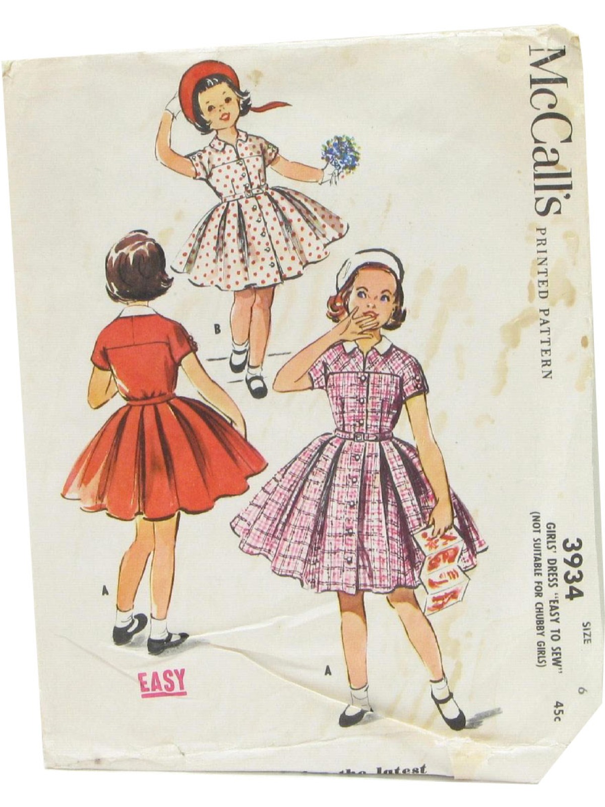 1950s McCalls Pattern No. 3934 Sewing Pattern: 50s -McCalls Pattern No ...