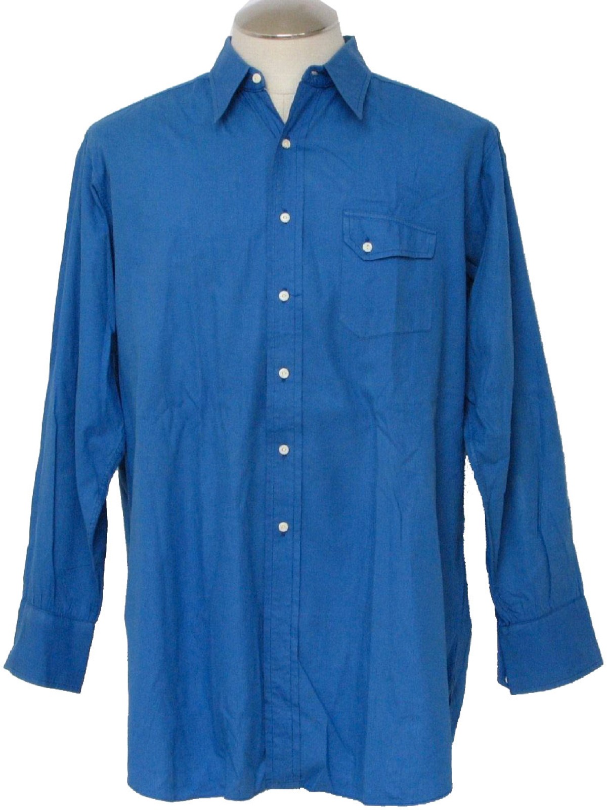 Vintage Topflight 30's Shirt: 30s -Topflight- Mens sky blue cotton ...