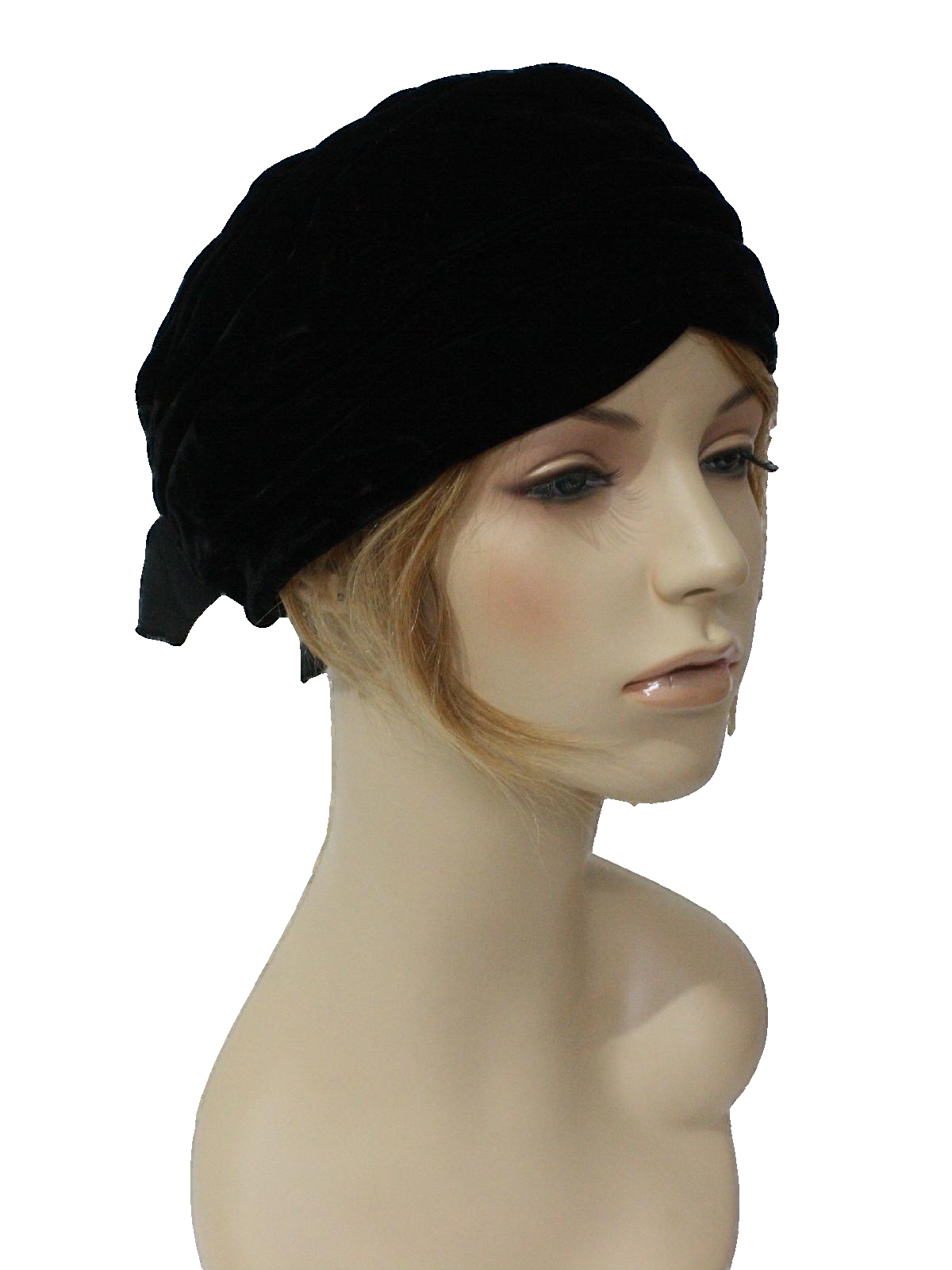 Retro 1960s Hat: 60s -Parkridge Exclusives- Womens black rayon and silk ...