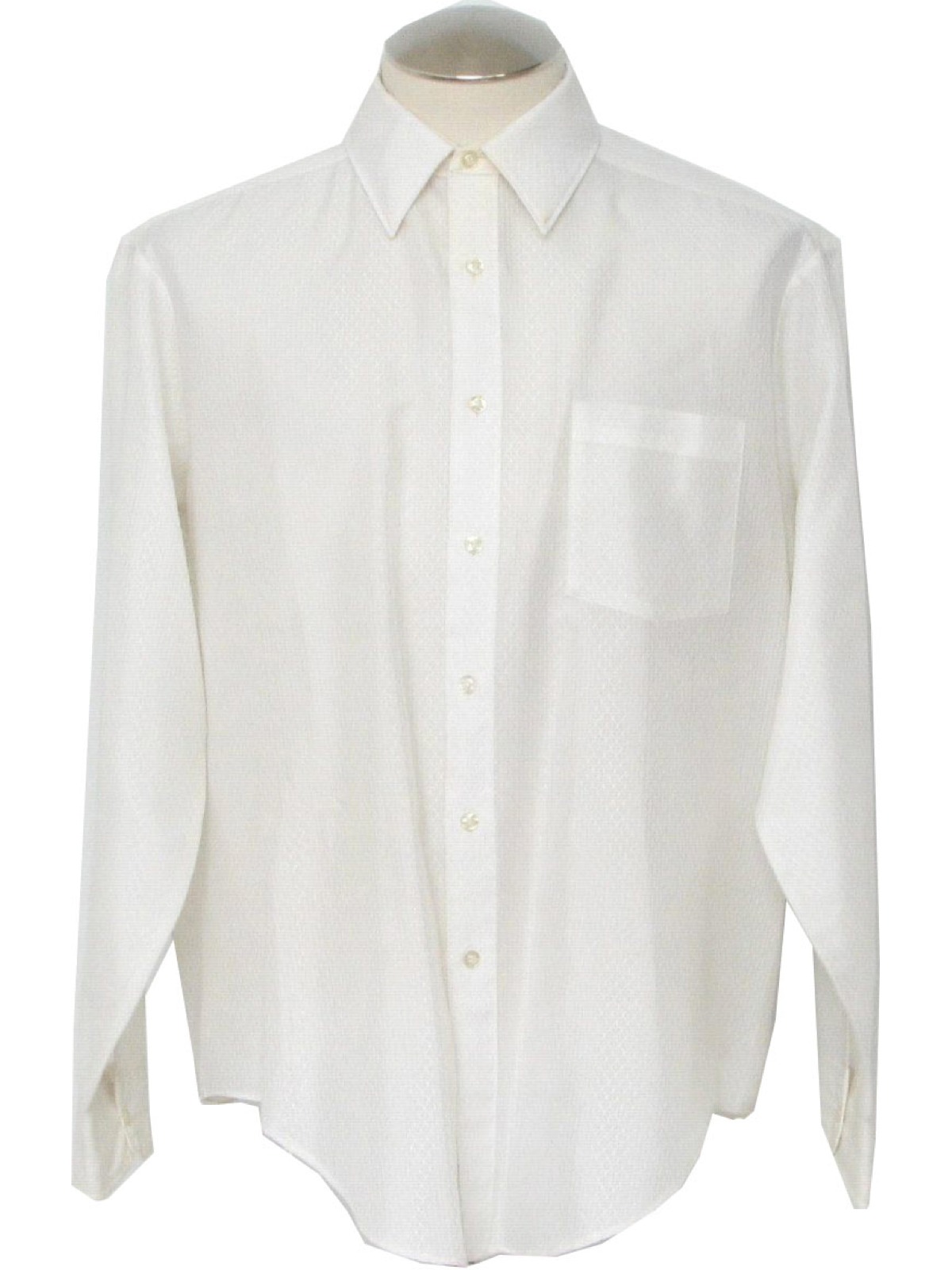 70's Career Club Shirt: 70s -Career Club- Mens white, silky polyester ...