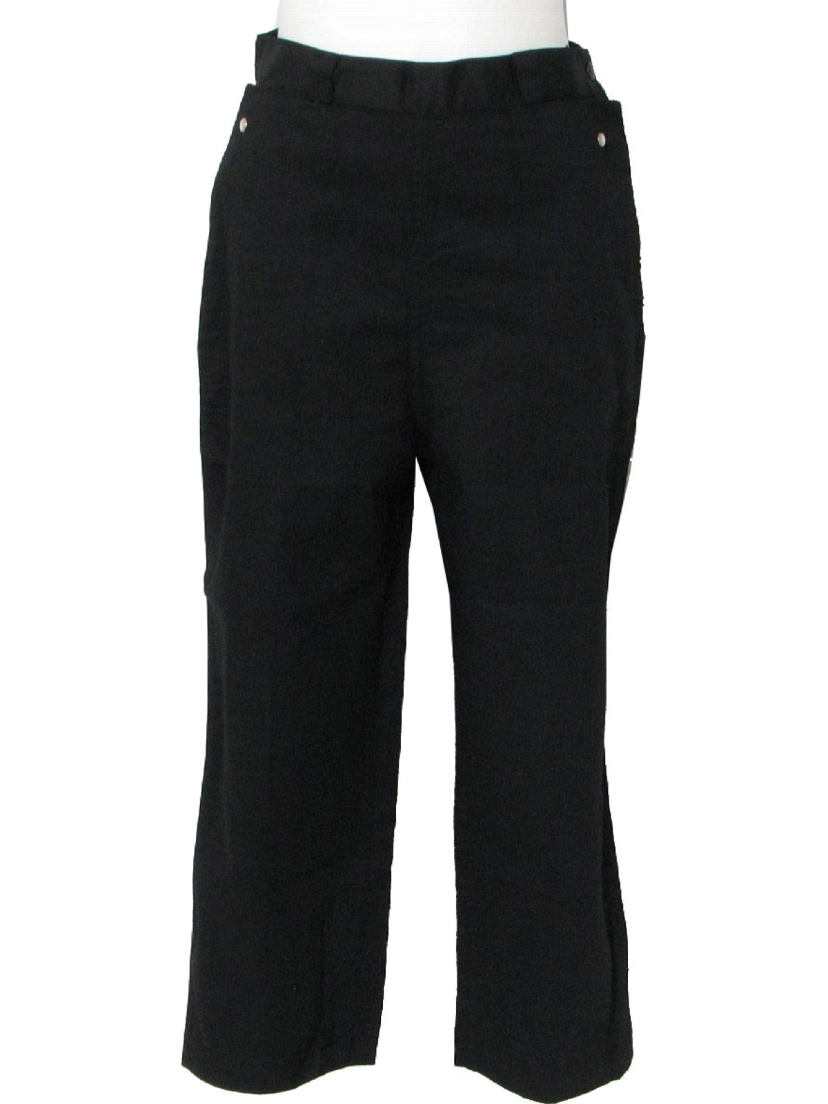 1950's Retro Pants: 50s -No Label- Womens New-Old black cotton denim ...