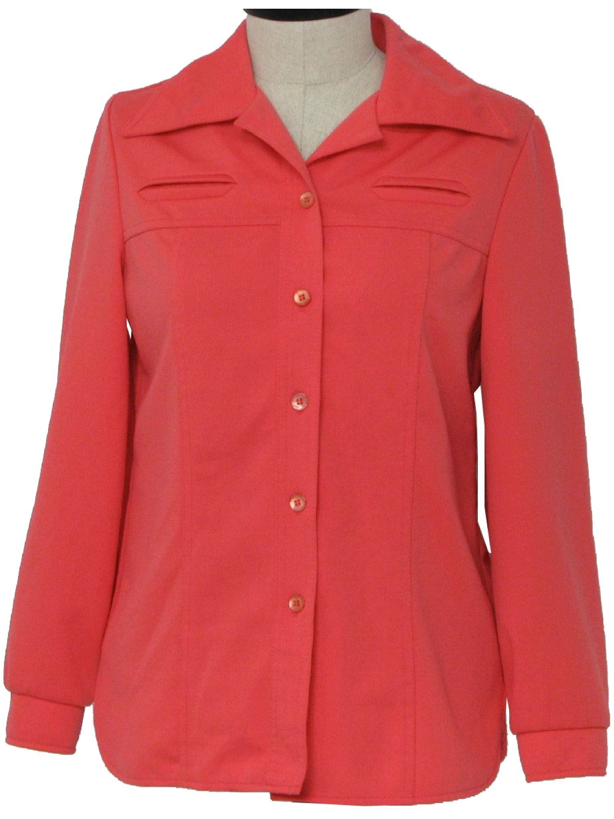 Seventies Vintage Jacket: 70s -Jack Winter- Womens coral polyester