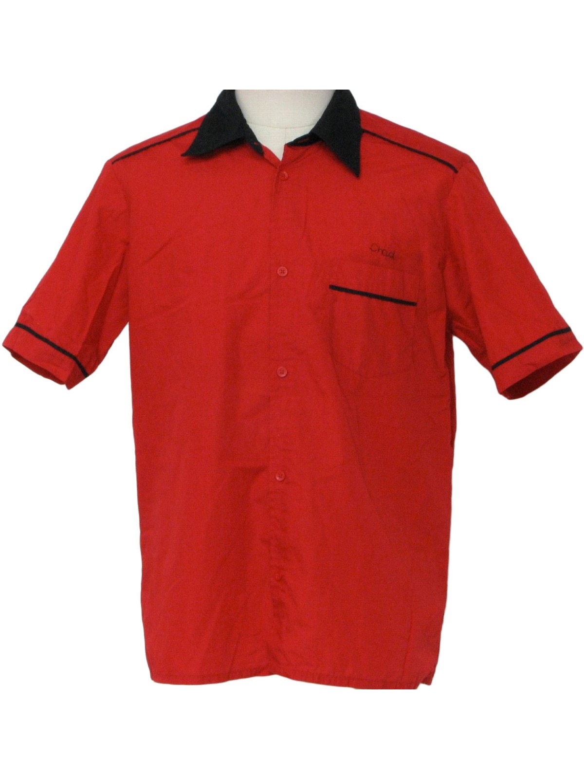 Retro Eighties Bowling Shirt: 80s -Missing Label- Mens red background ...