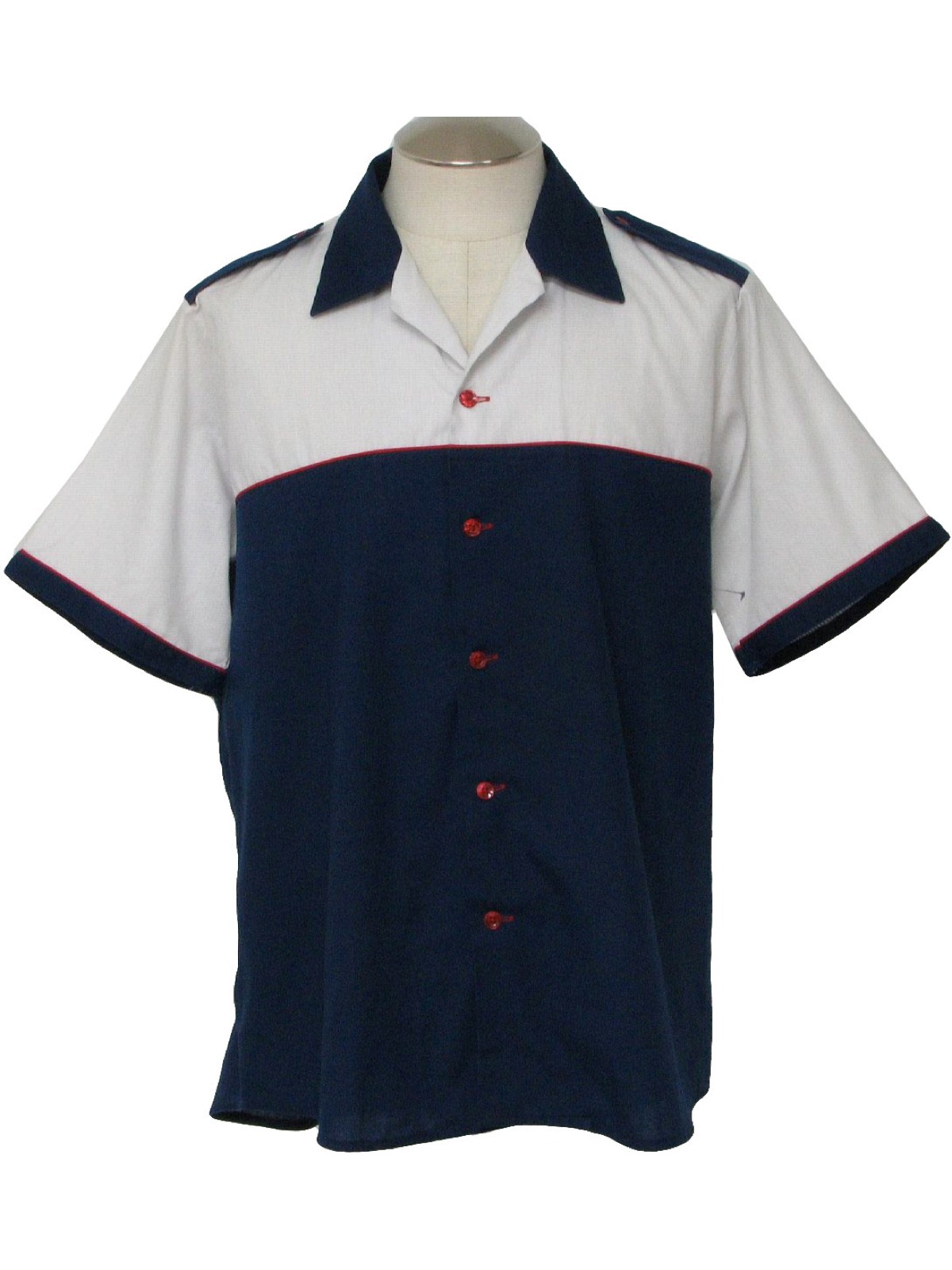 Vintage King Louie Eighties Bowling Shirt: 80s -King Louie- Mens navy ...