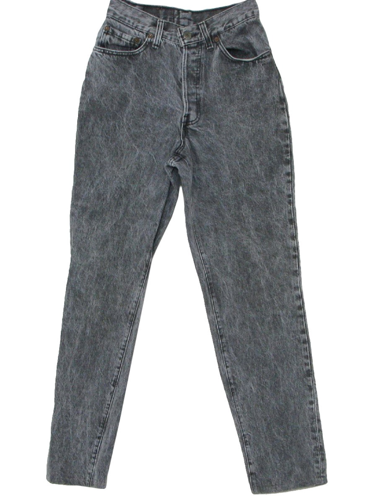 1980's Retro Pants: 80s -Levis- Womens grey cotton stone wash denim ...