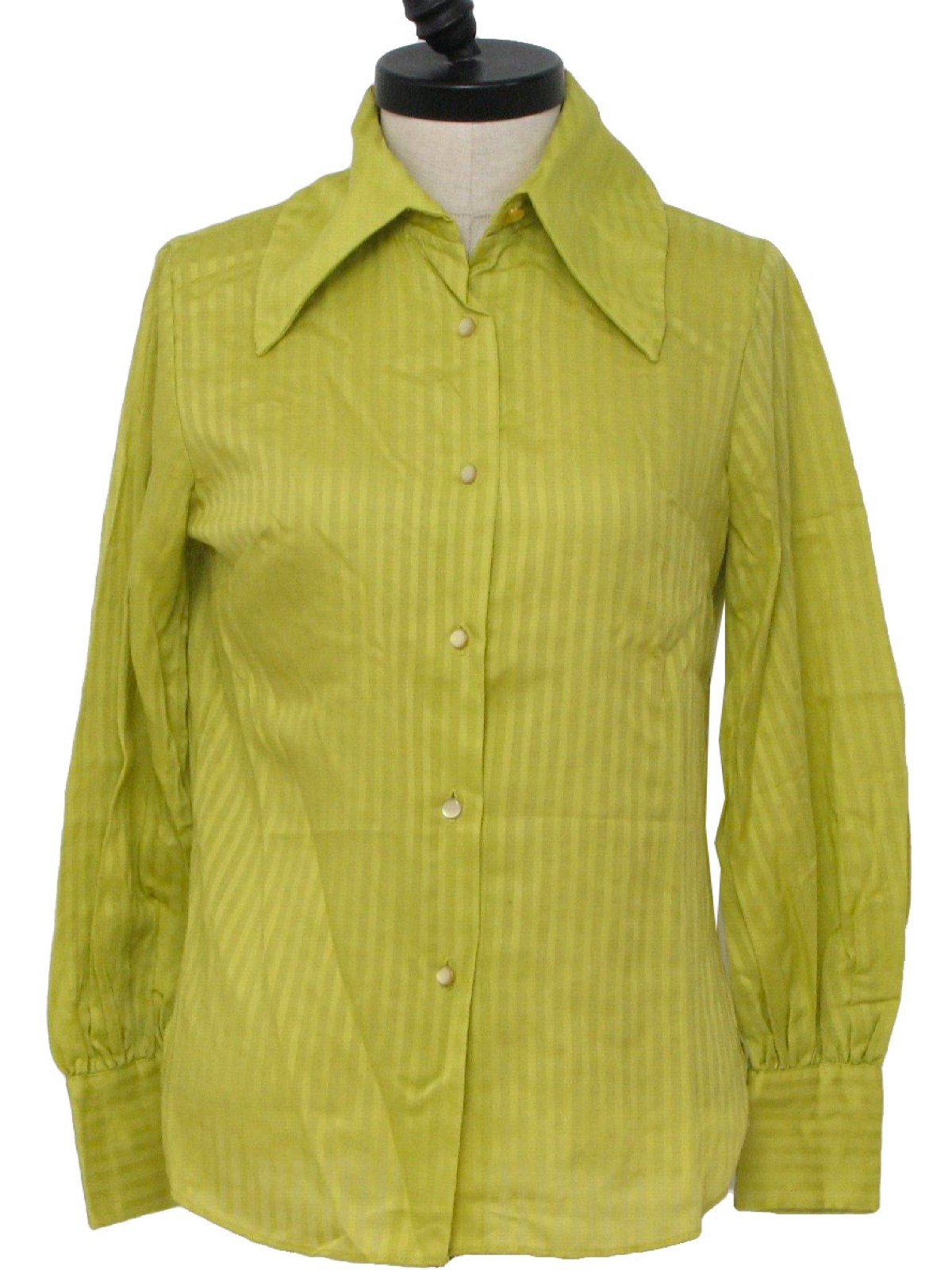 1960's Vintage Carol Brent Shirt: 60s -Carol Brent- Womens shaded green ...