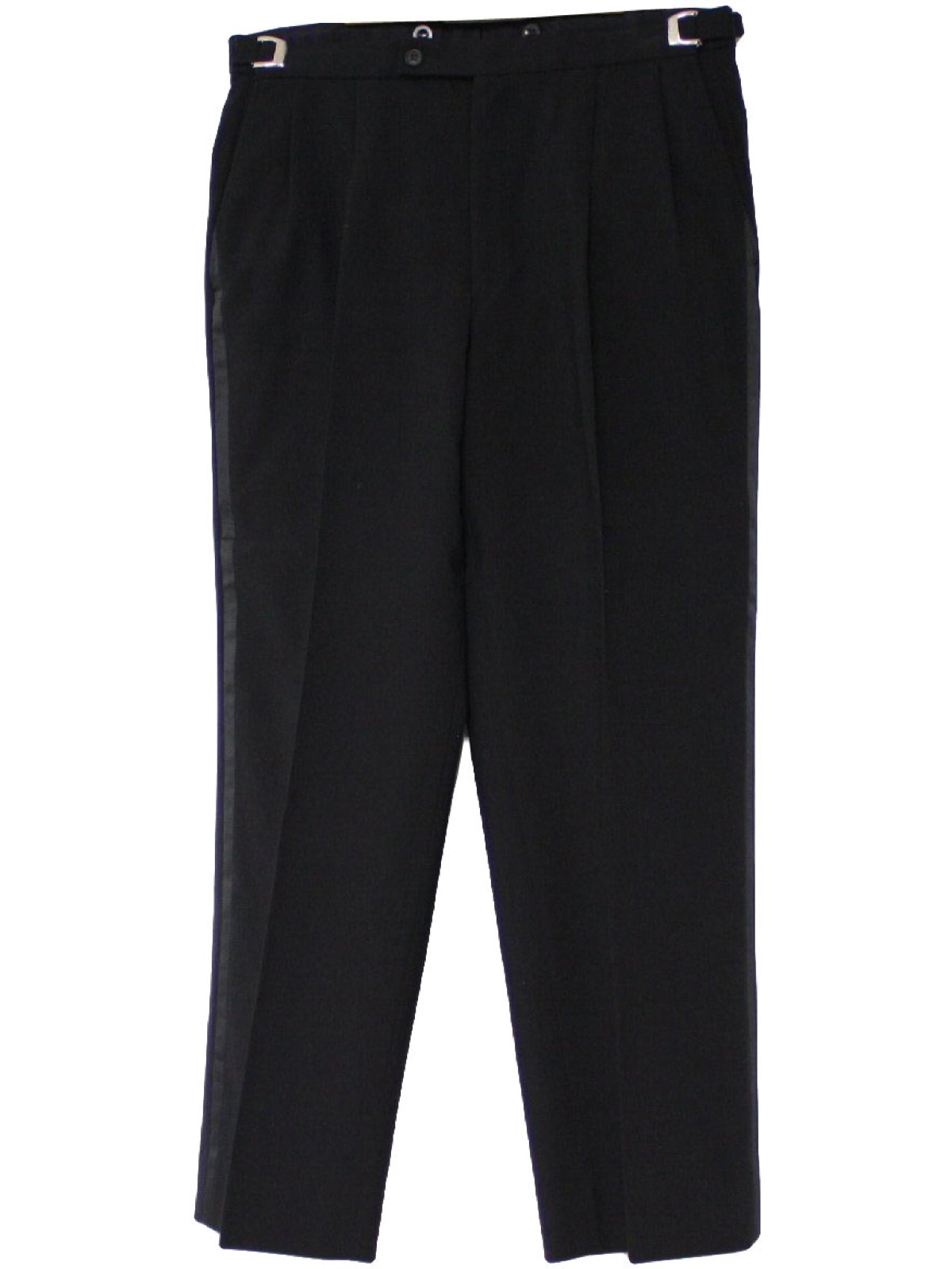 Retro Eighties Pants: 80s -Made in Czechoslovakia- Mens black wool ...