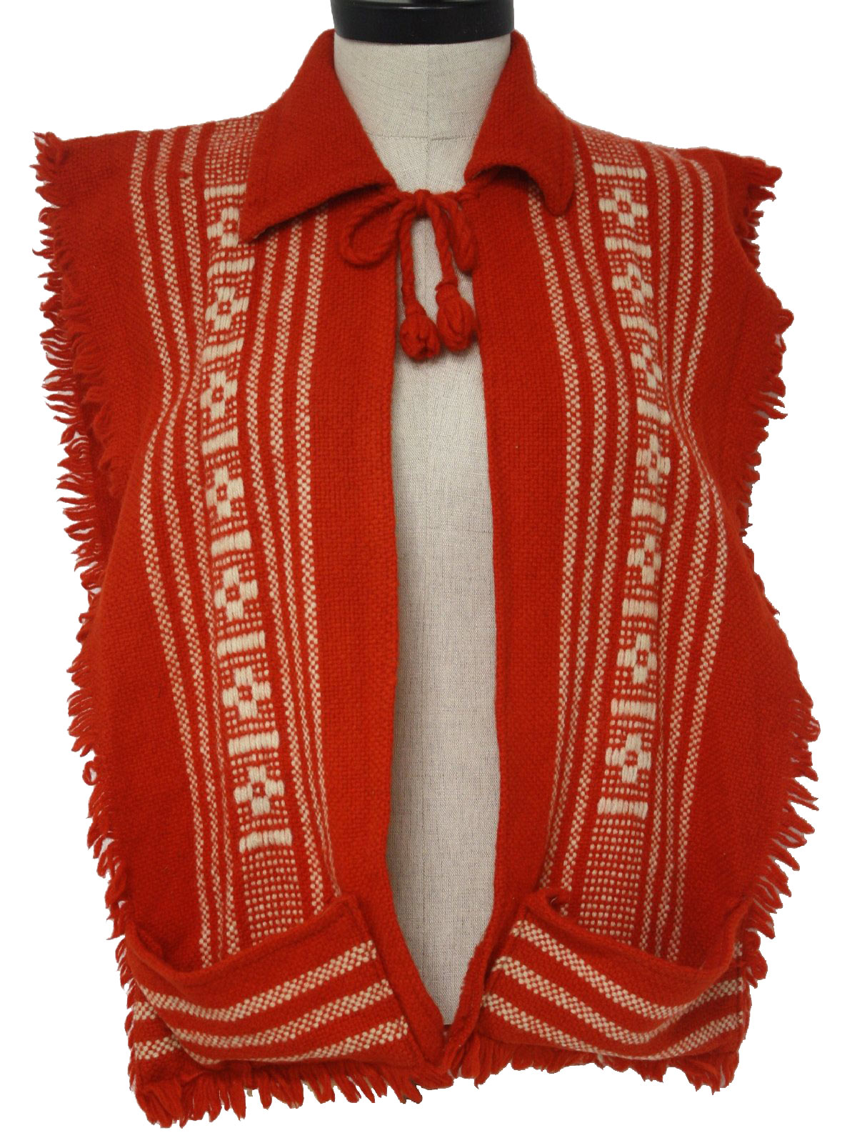 Download Retro 1970's Vest: 70s -no label- Womens red and white ...