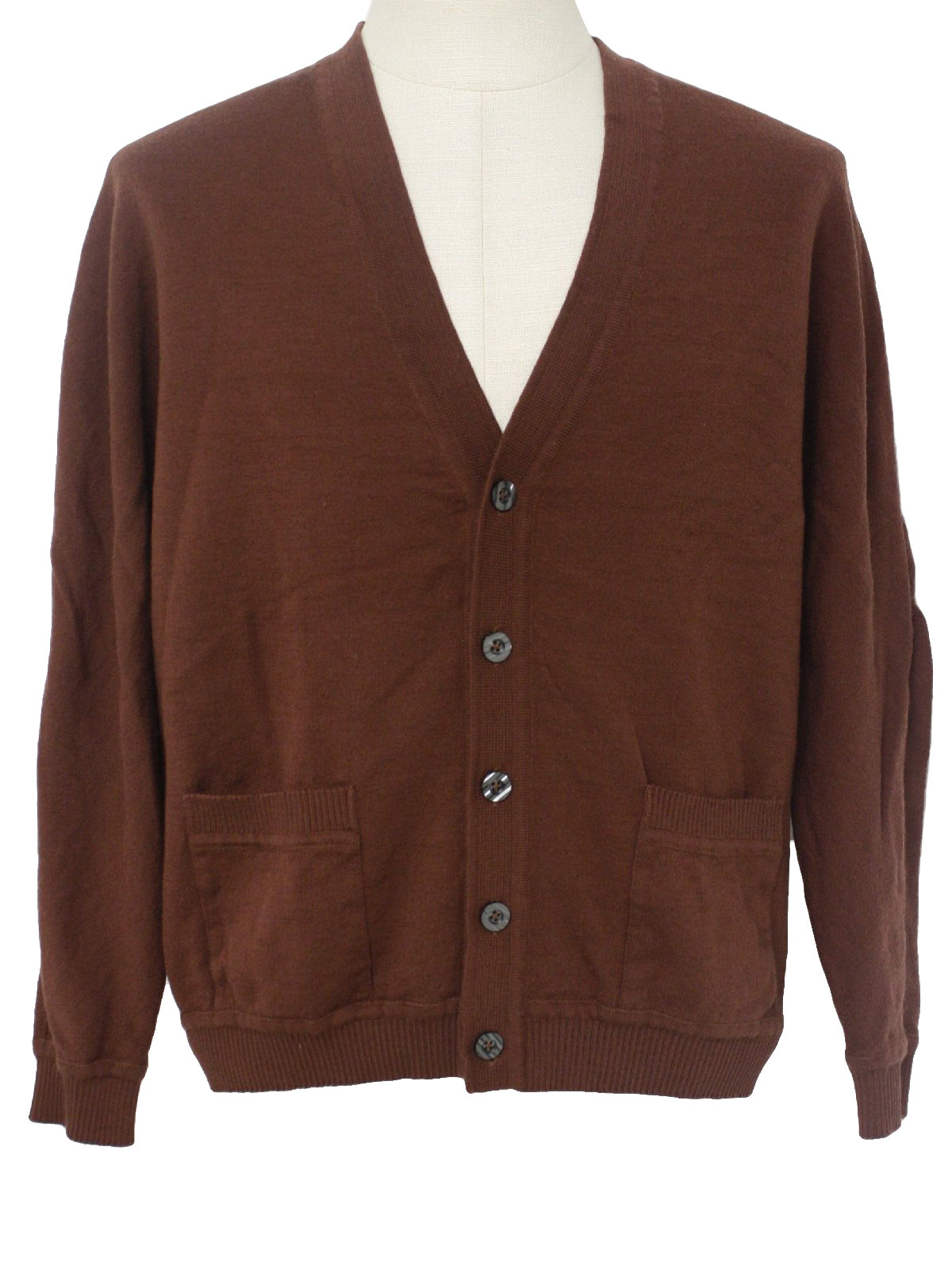 80s Vintage St Croix Caridgan Sweater: 80s -St Croix- Mens brown wool ...
