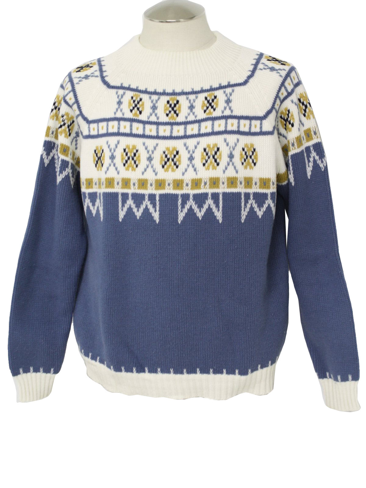 Vintage JC Penney Eighties Sweater: 80s -JC Penney- Mens sky blue ...