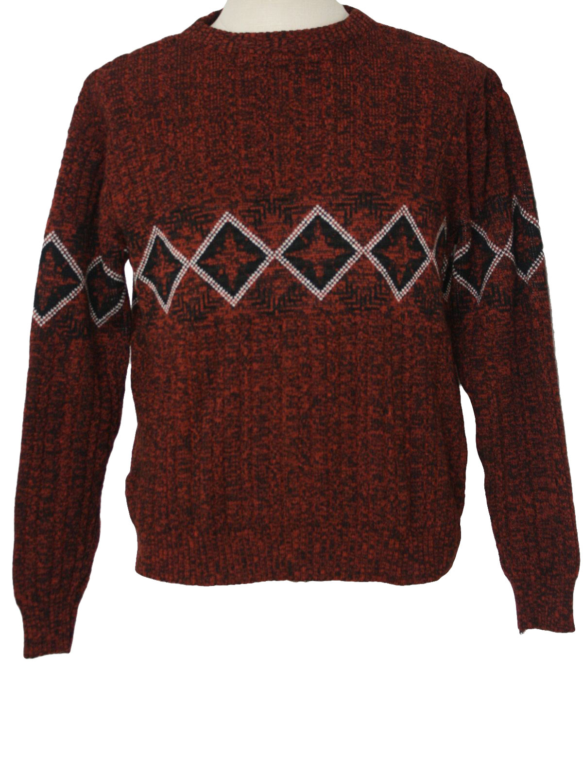 Rob Winter Eighties Vintage Sweater: 80s -Rob Winter- Mens red, black ...