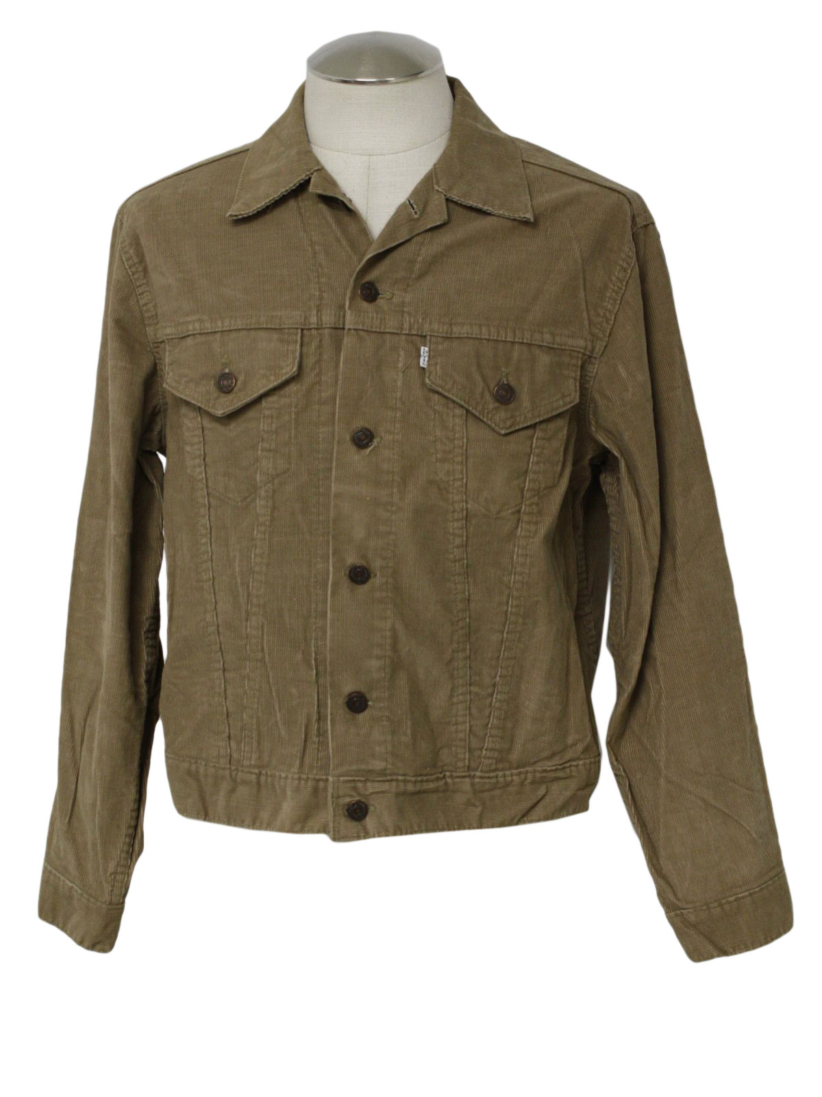 Vintage Levis 70's Jacket: 70s -Levis- Mens tan cotton pinwale corduroy ...