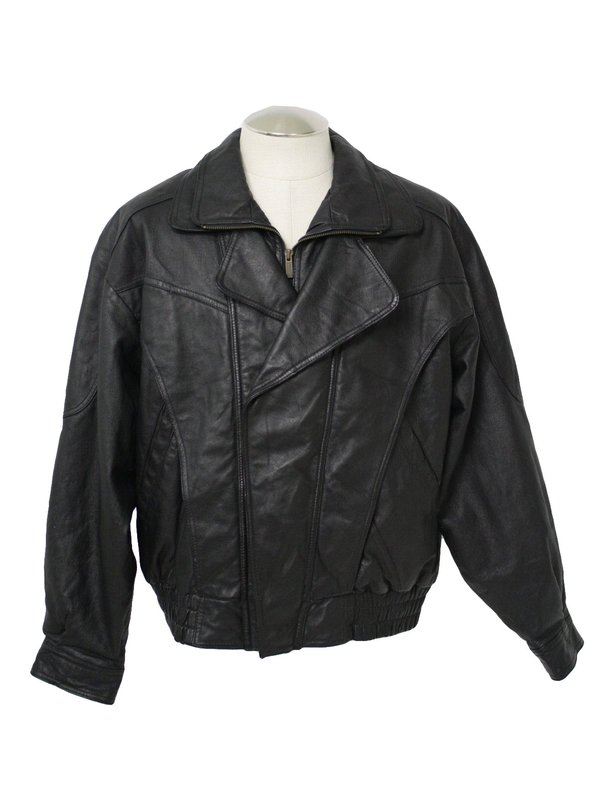 Eighties Wilsons Leather Jacket: 80s -Wilsons- Mens black leather ...