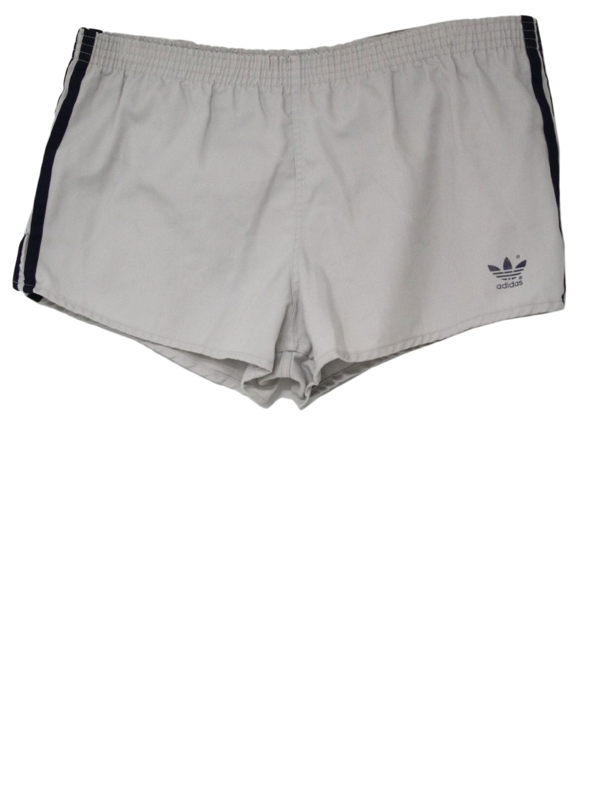 1980's Retro Shorts: 80s -Adidas- Mens grey and blue cotton blend sport ...