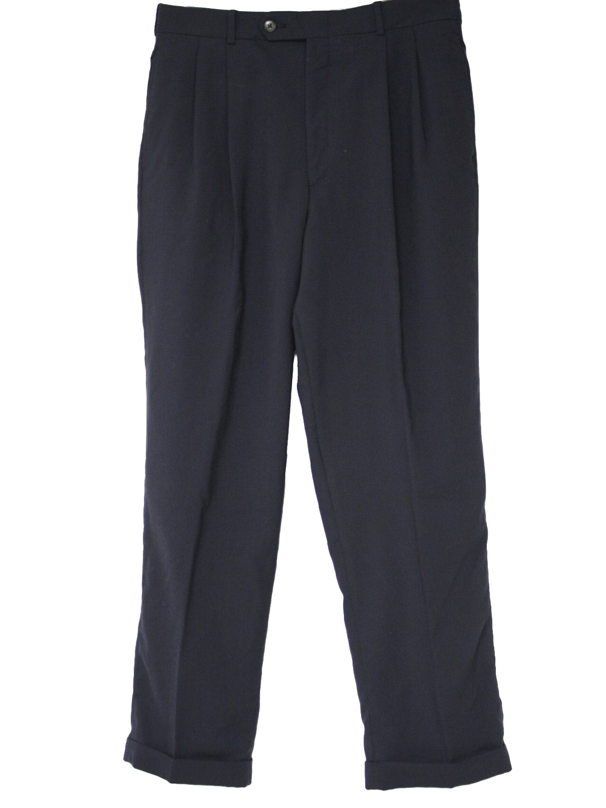 Vintage 1960's Pants: 60s -Corbin- Mens navy blue polyester mod dress ...