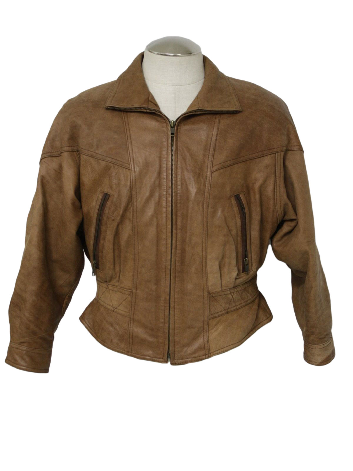 Vintage Wilsons Eighties Leather Jacket: 80s -Wilsons- Mens raw umber ...