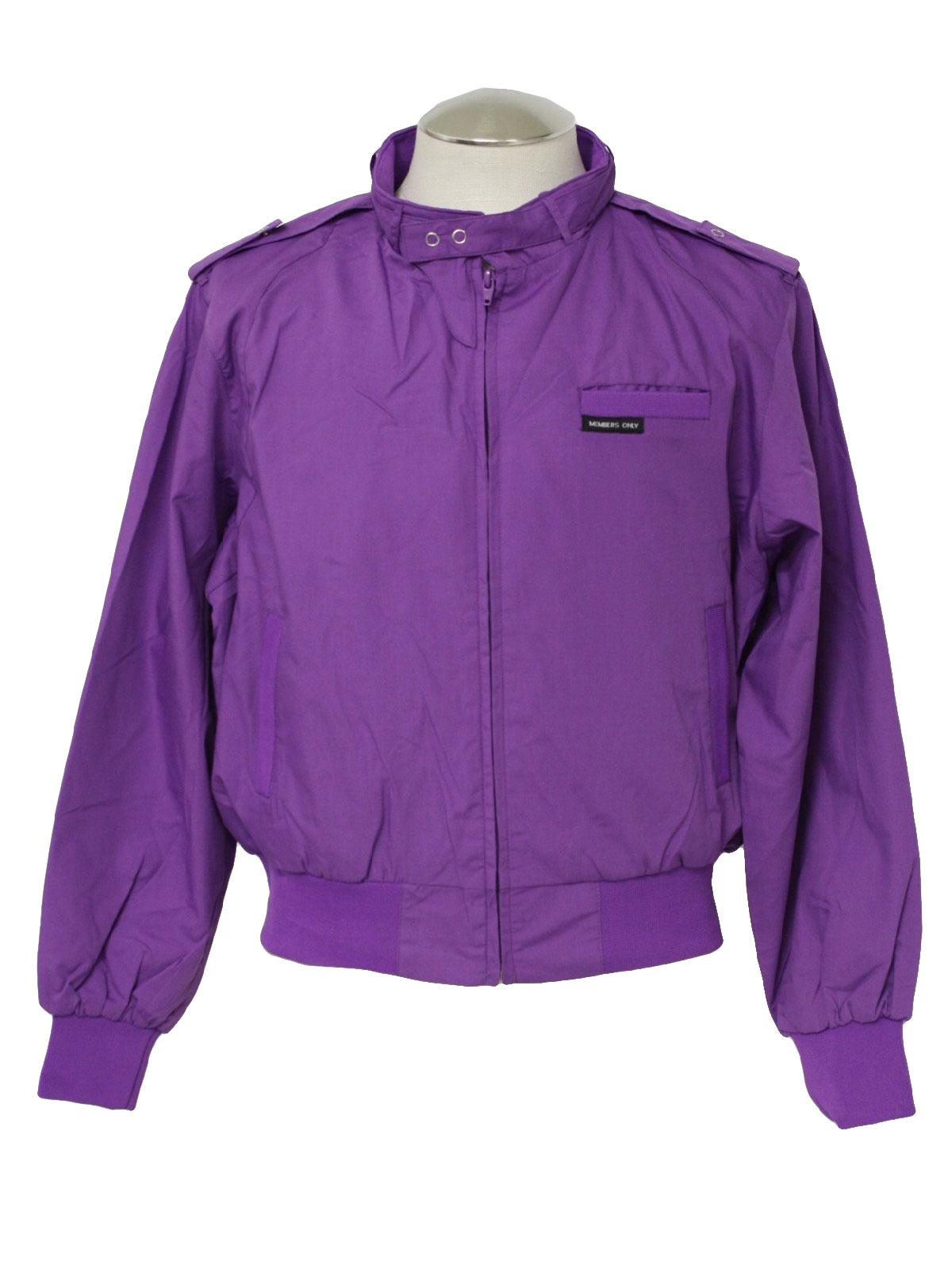 80's Vintage Jacket: 80s style -Members Only- Womens purple polyester ...