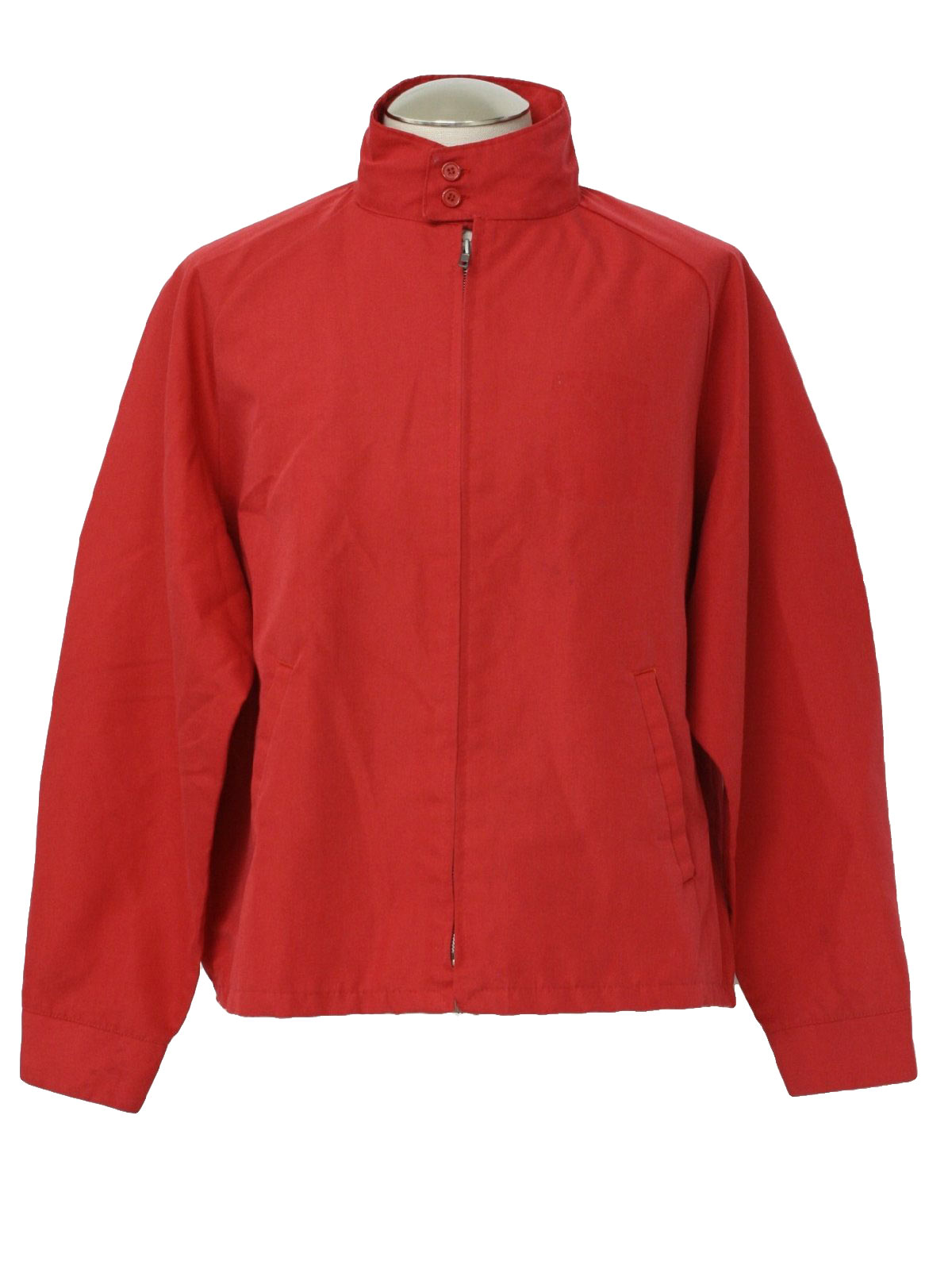 Vintage 1980's Jacket: 80s -Sportsmaster- Mens red cotton polyester ...