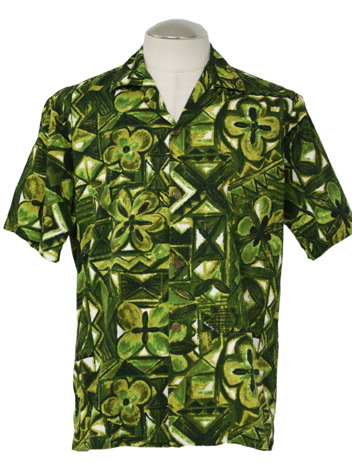 1960's Retro Hawaiian Shirt: 60s -Ross Sutherland in Hawaii- Mens black ...