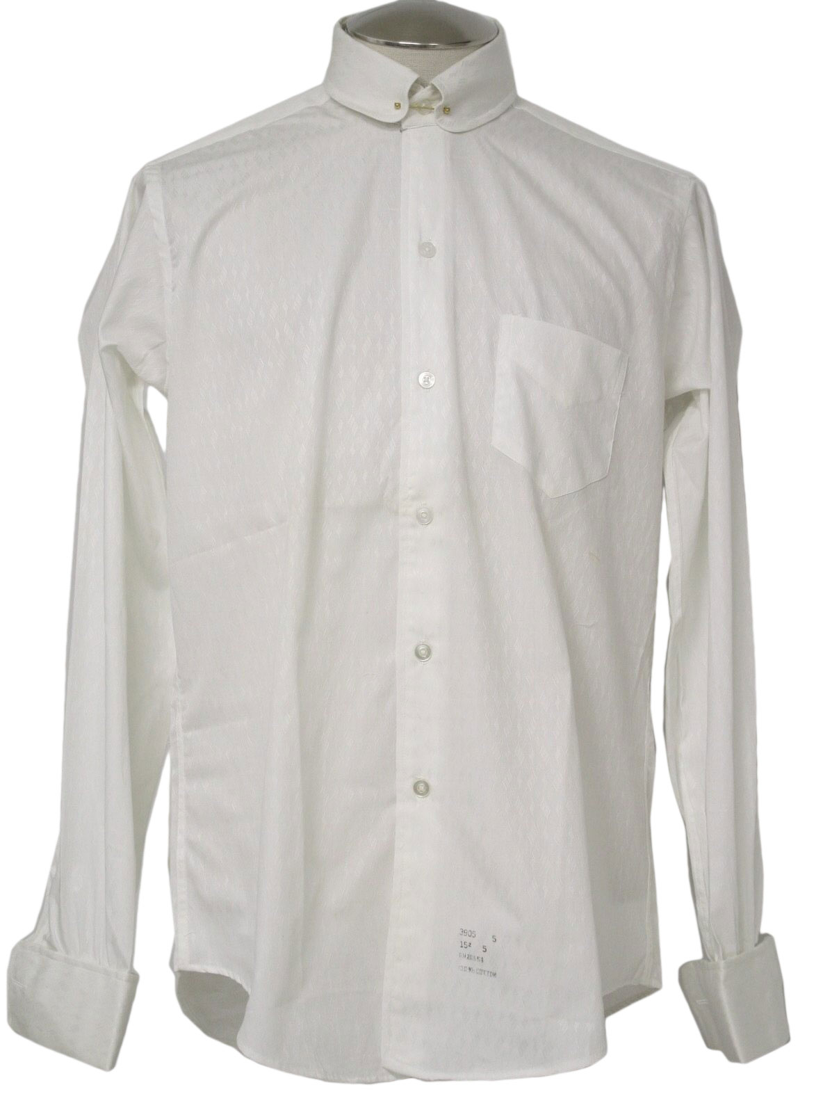 Vintage 60s Shirt: Early 60s -S K Leavitt San Francisco- Mens white