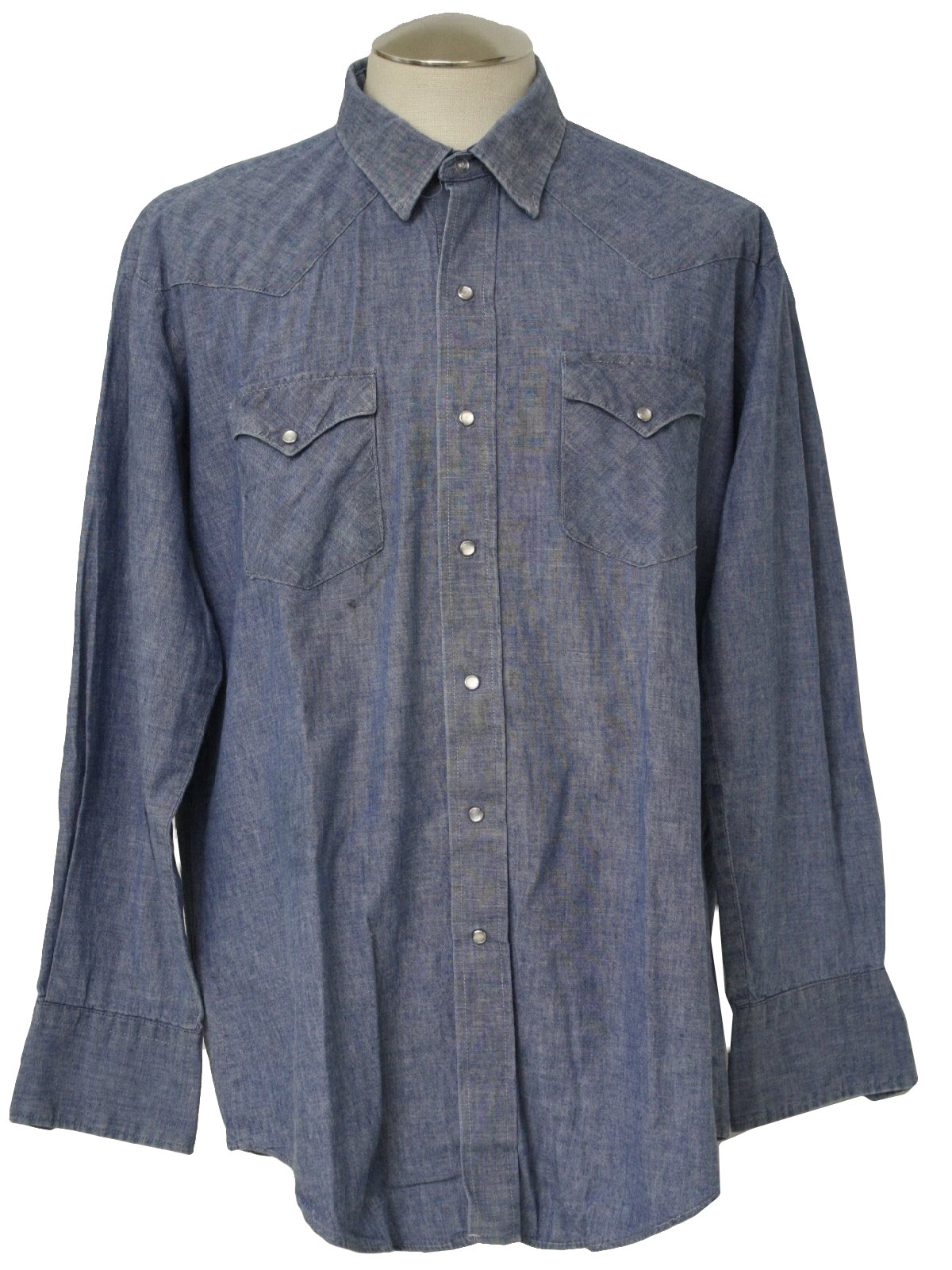 Vintage 80s Western Shirt: 80s -Chute One Classic- Mens heather dusty ...