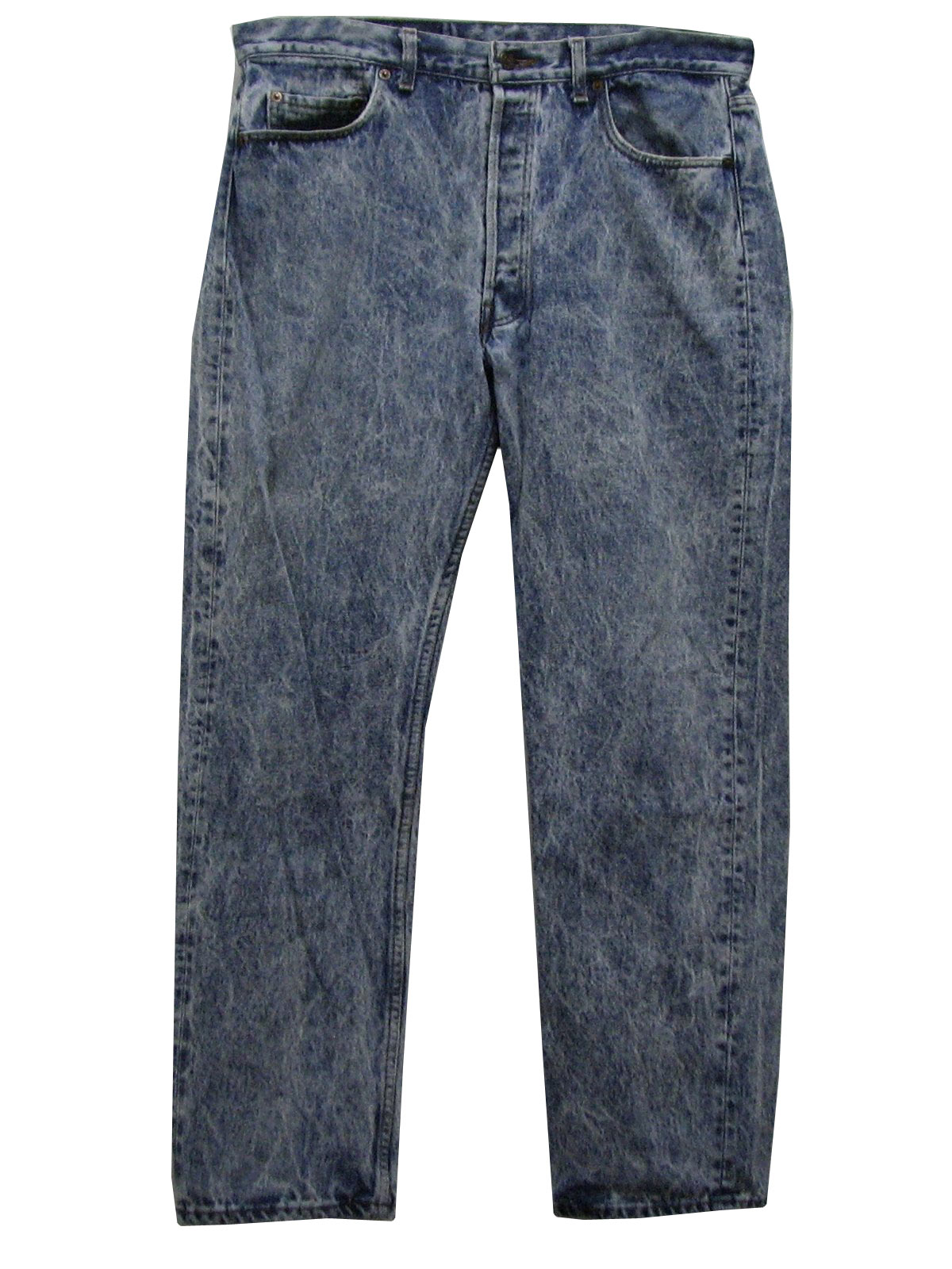 Vintage 80s Pants: 80s -Levis 501- Mens blue cotton acid wash denim ...