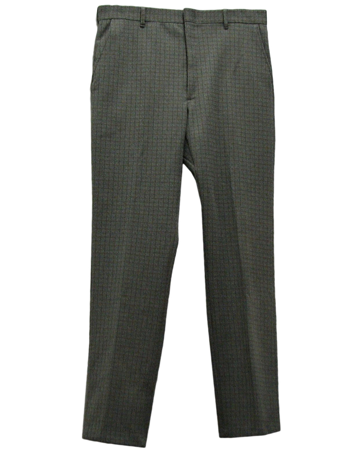Vintage 70's Pants: 70s -No Label- Mens grey, green, and orange ...