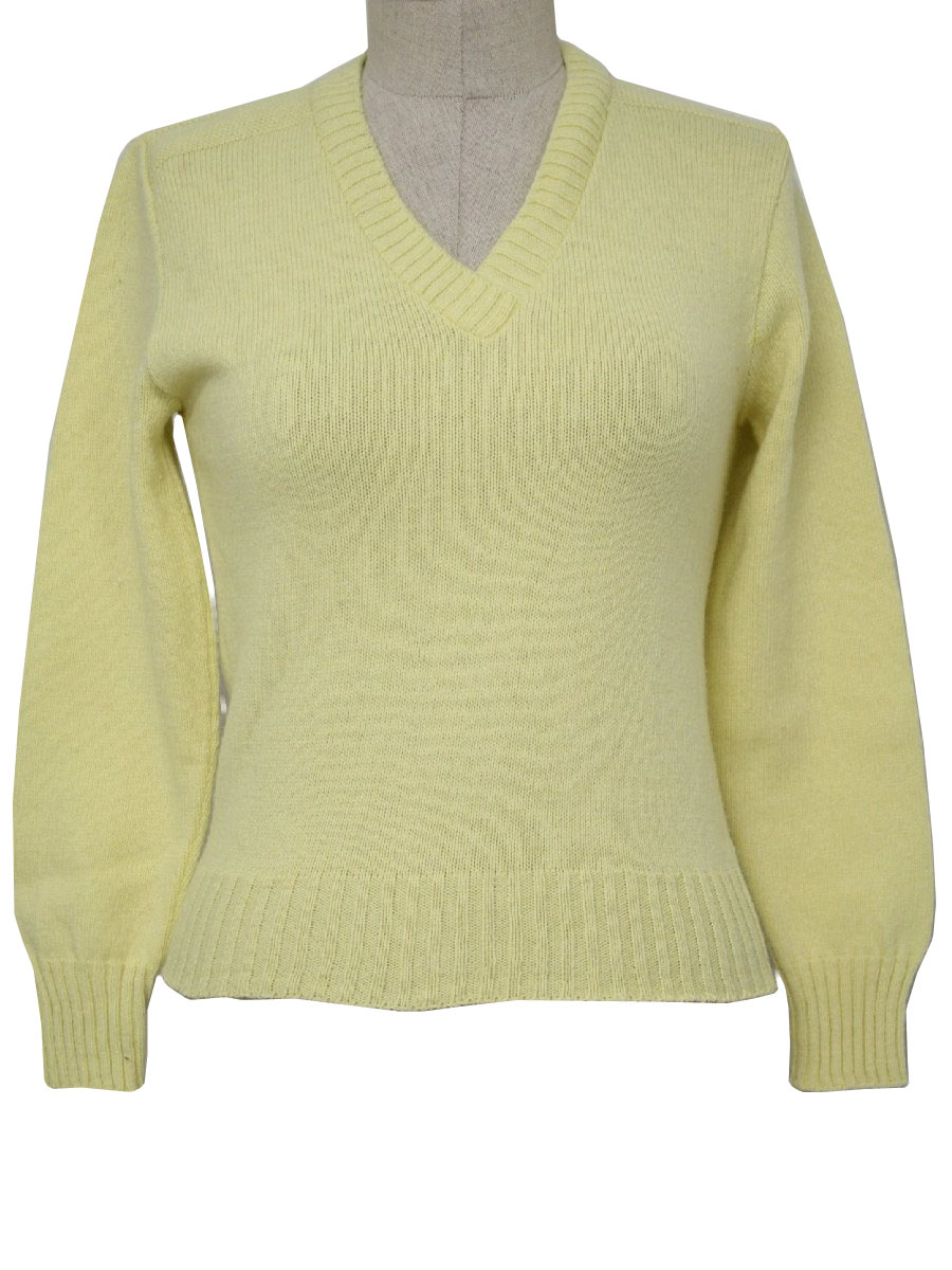 Kate Collins 70's Vintage Sweater: 70s -Kate Collins- Womens butter ...