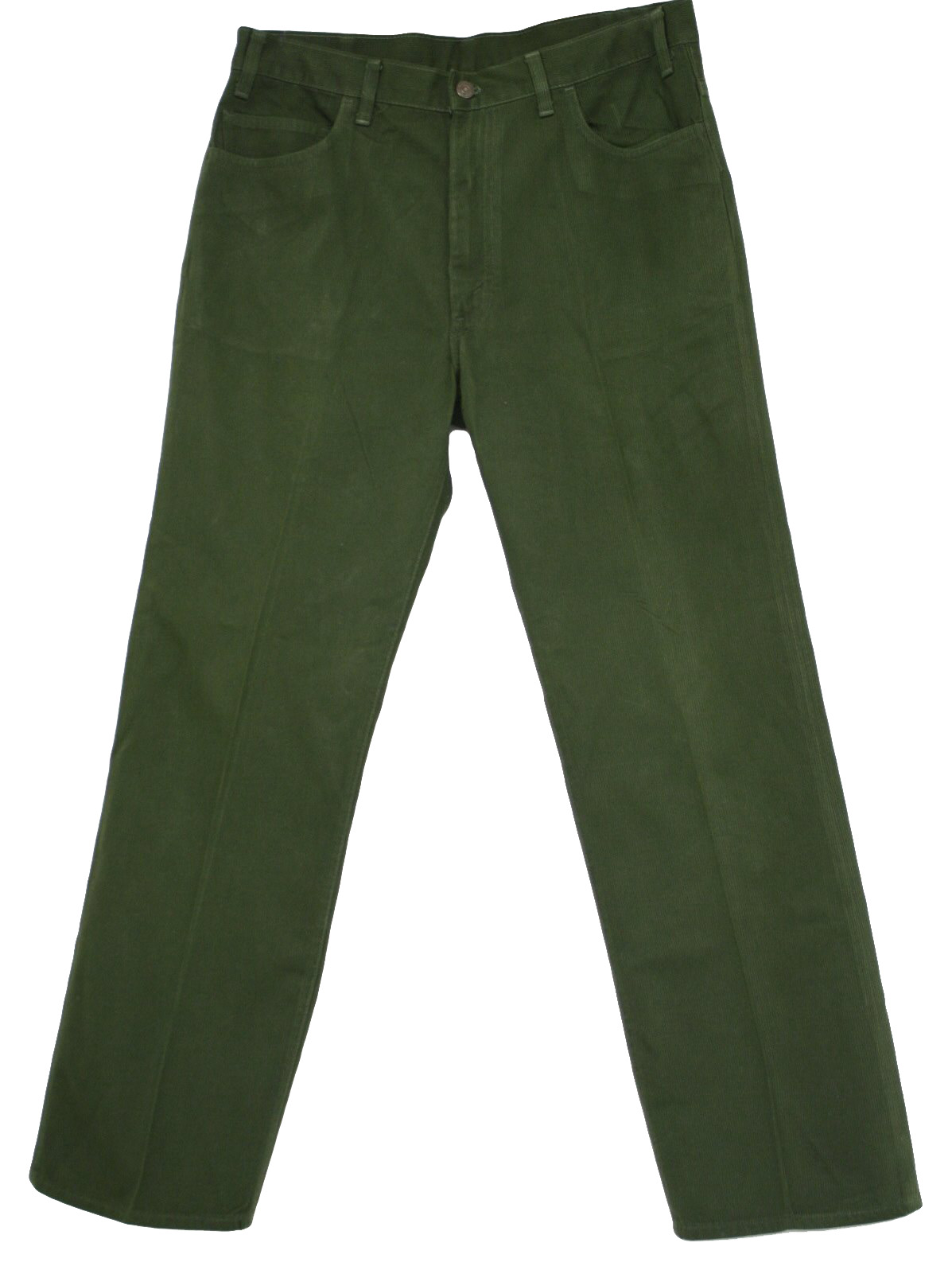 Vintage 1970's Pants: 70s -Levis- Mens olive green ribbed for her ...