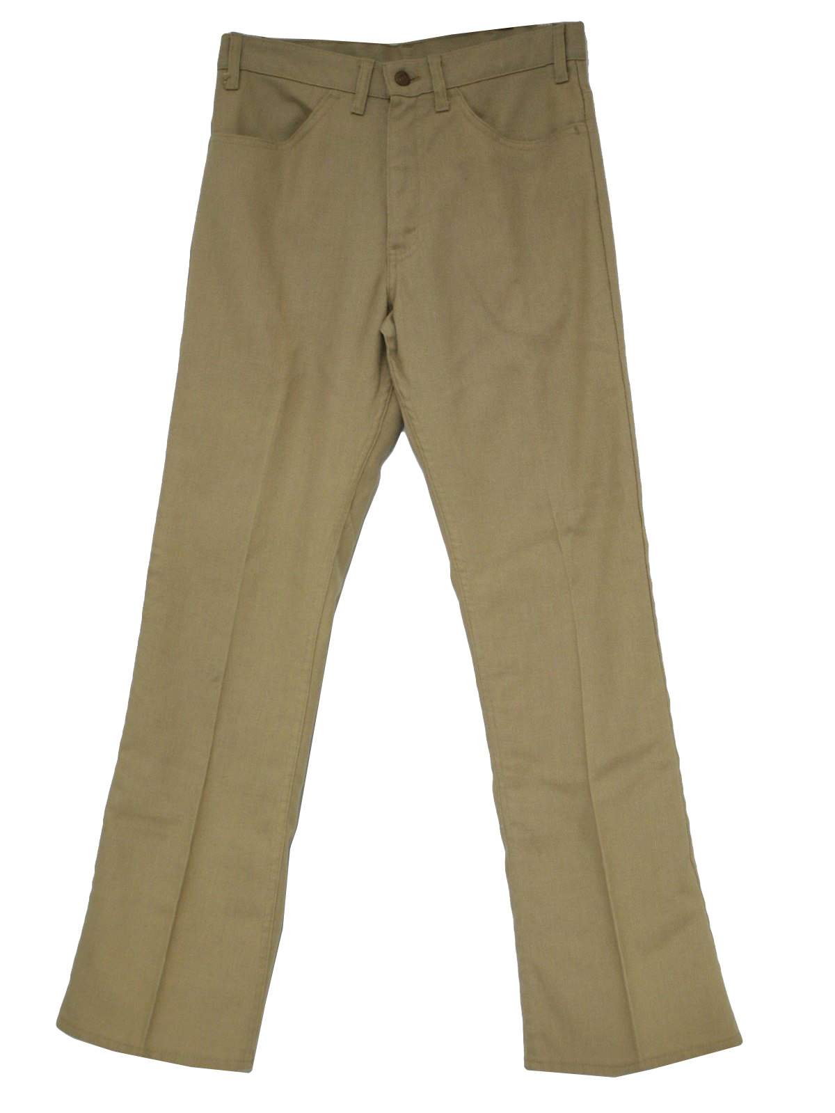 Levis 1970s Vintage Pants: 70s -Levis- Mens tan polyester twill jeans ...