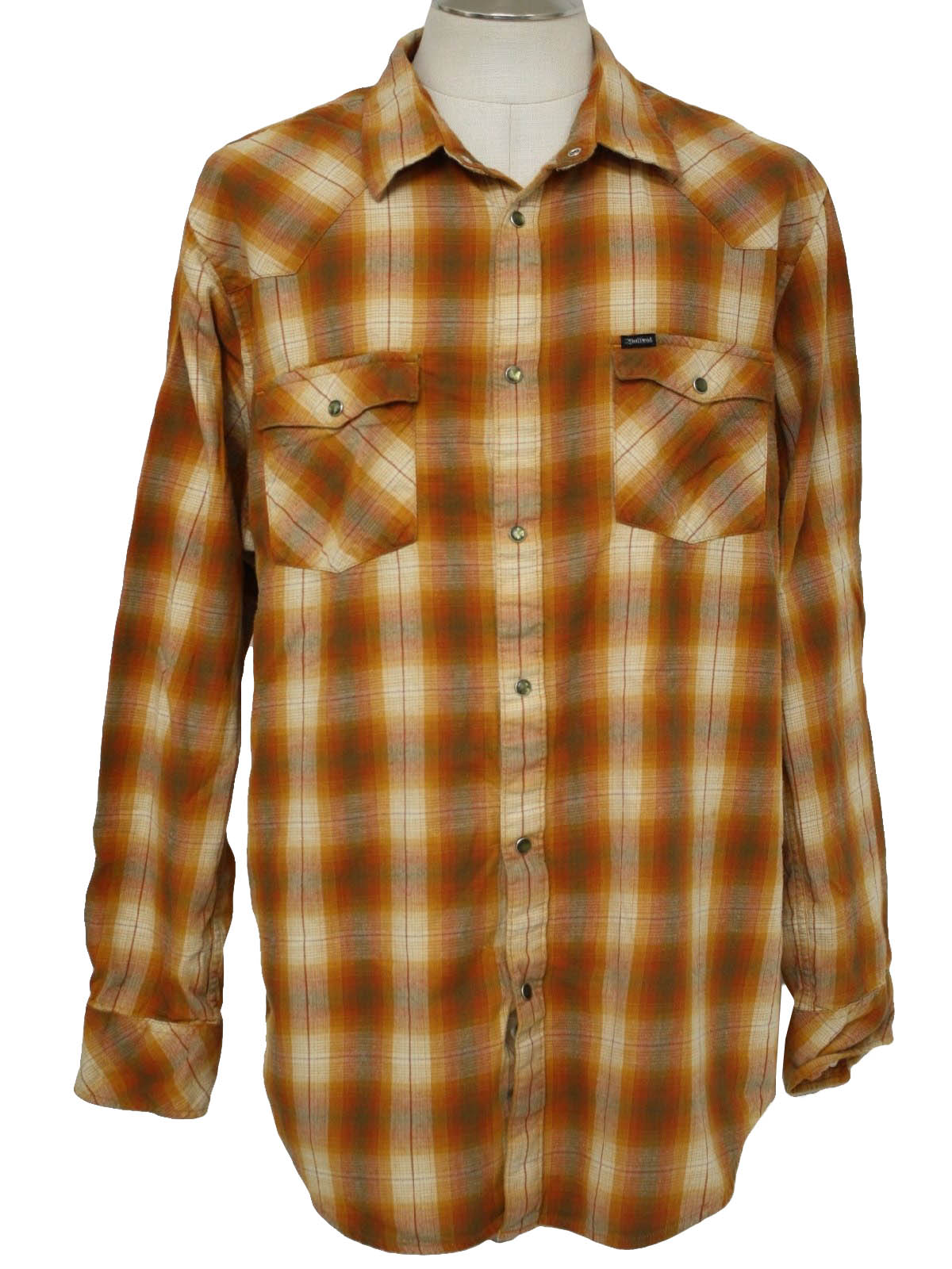 Vintage Bullhead 1990s Western Shirt: 90s -Bullhead- Mens oranges ...